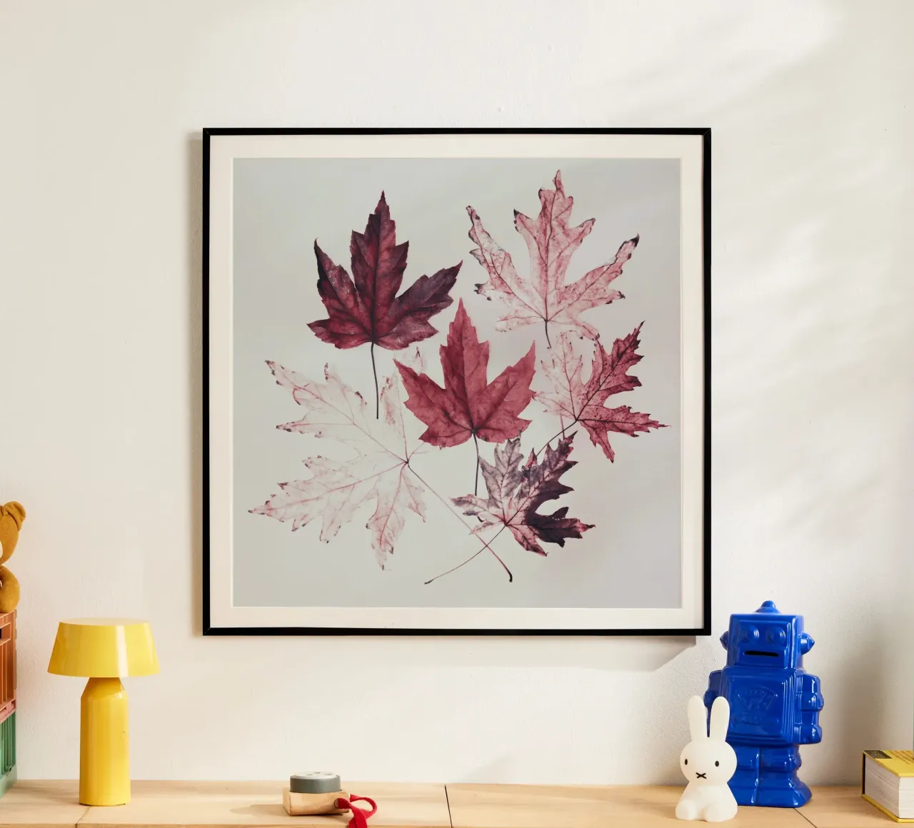 Leaves red maple poster by Teresa André