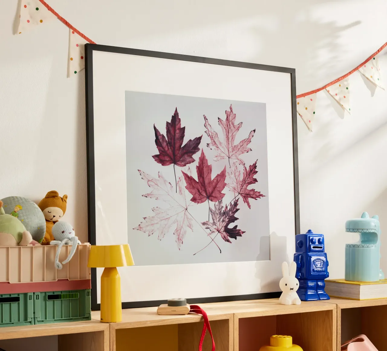 Leaves red maple poster by Teresa André