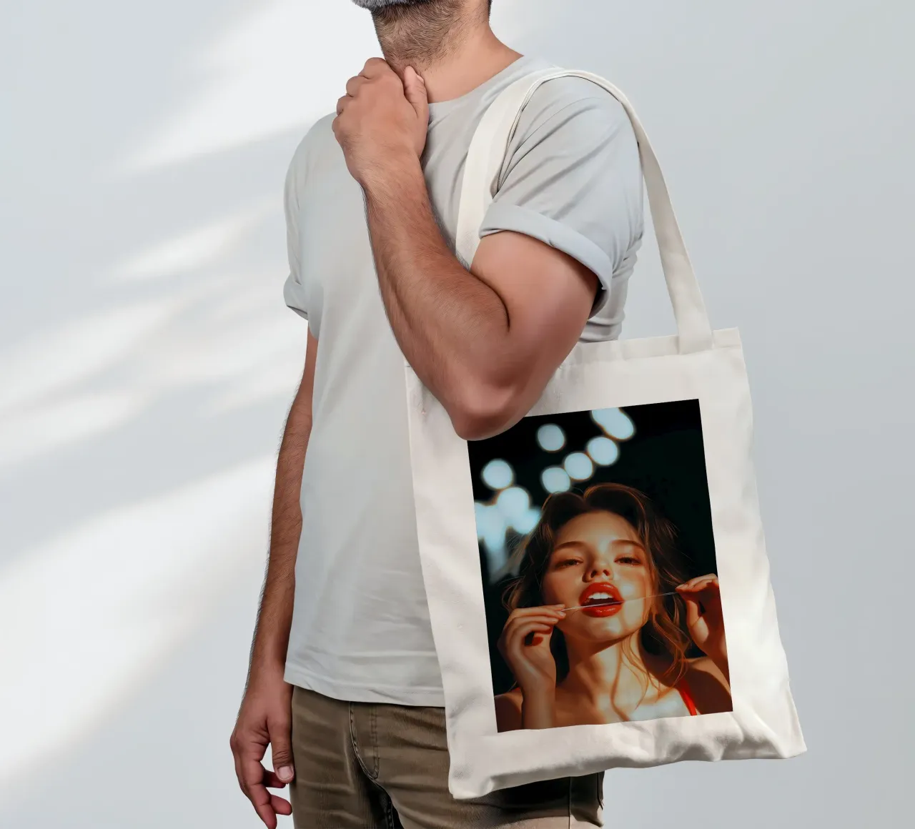 I love flossing borsa in juta da Synthaira