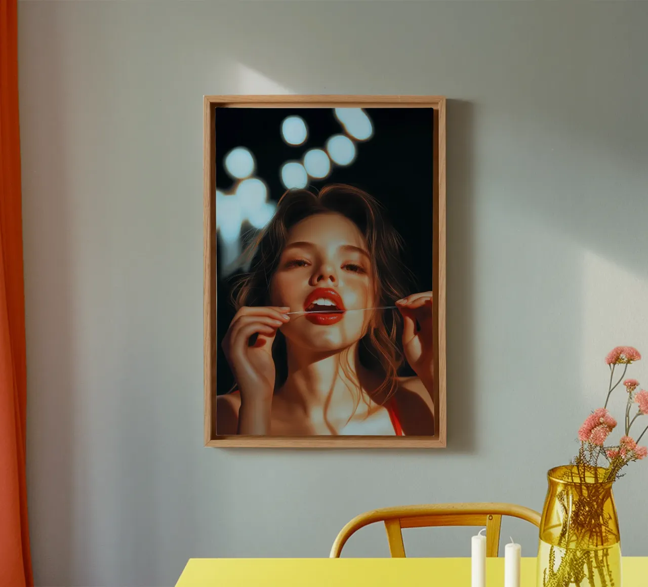 I love flossing tela con Cornice a cassetta da Synthaira