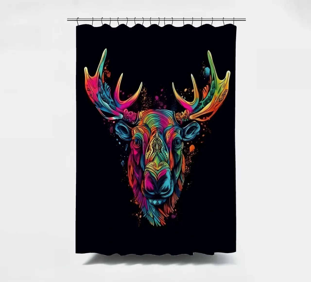 Alce Tatoo tenda da doccia da Animal Portraits