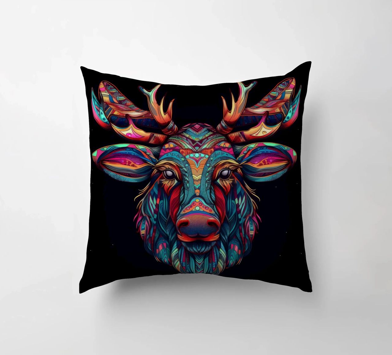 Alce Tatoo cuscino da Animal Portraits