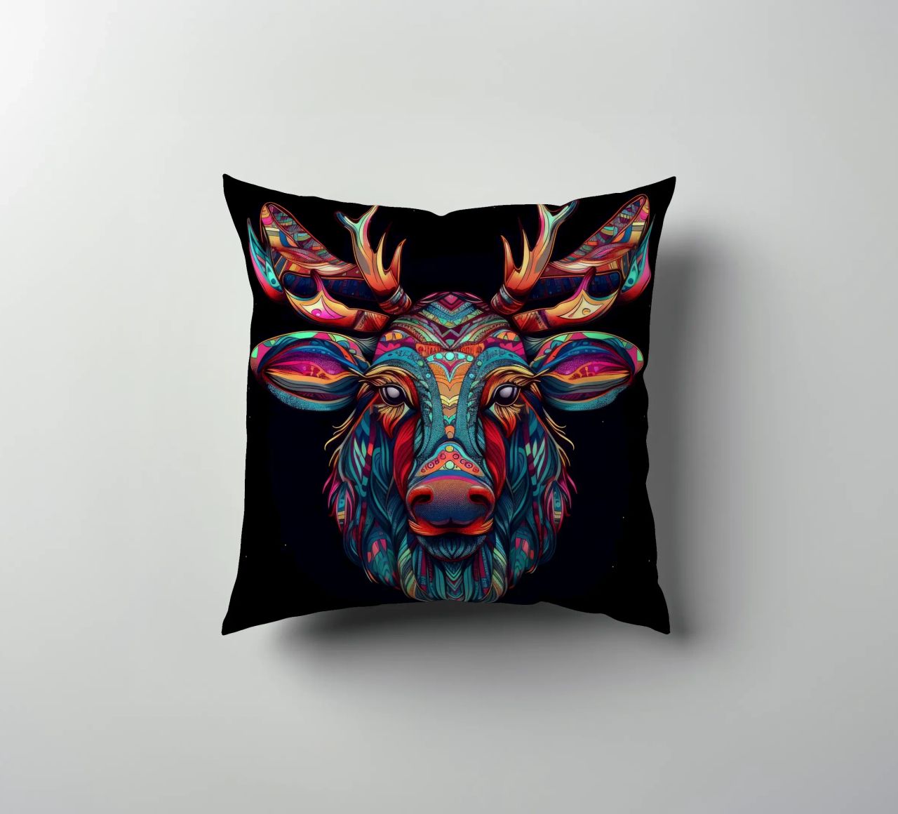 Alce Tatoo cuscino da Animal Portraits