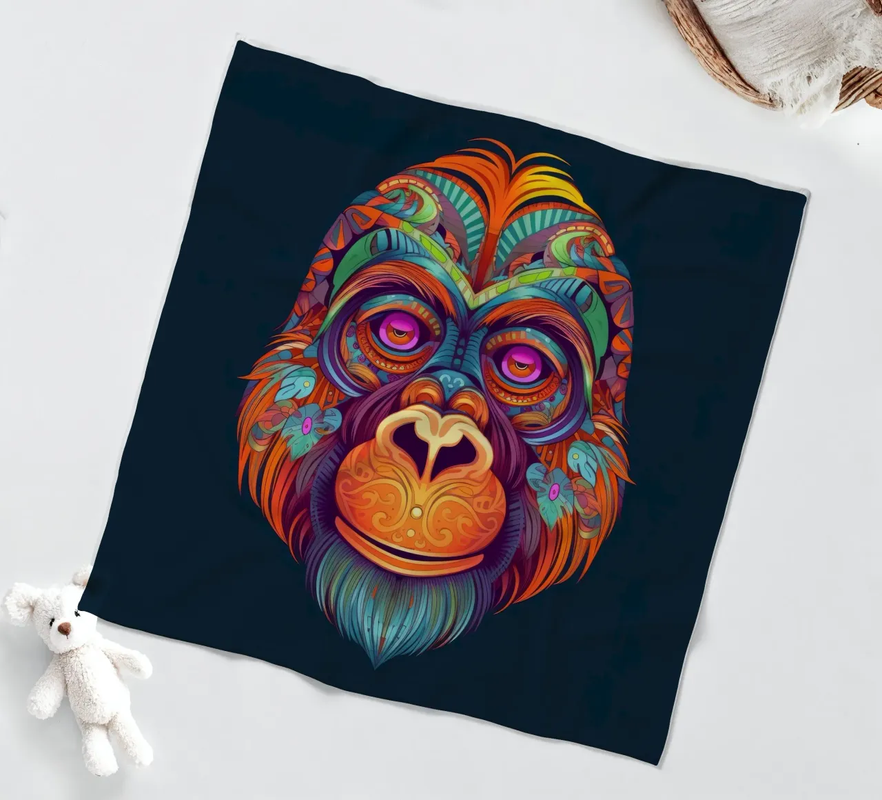 Orangutan Tatoo coperta in pile da Animal Portraits
