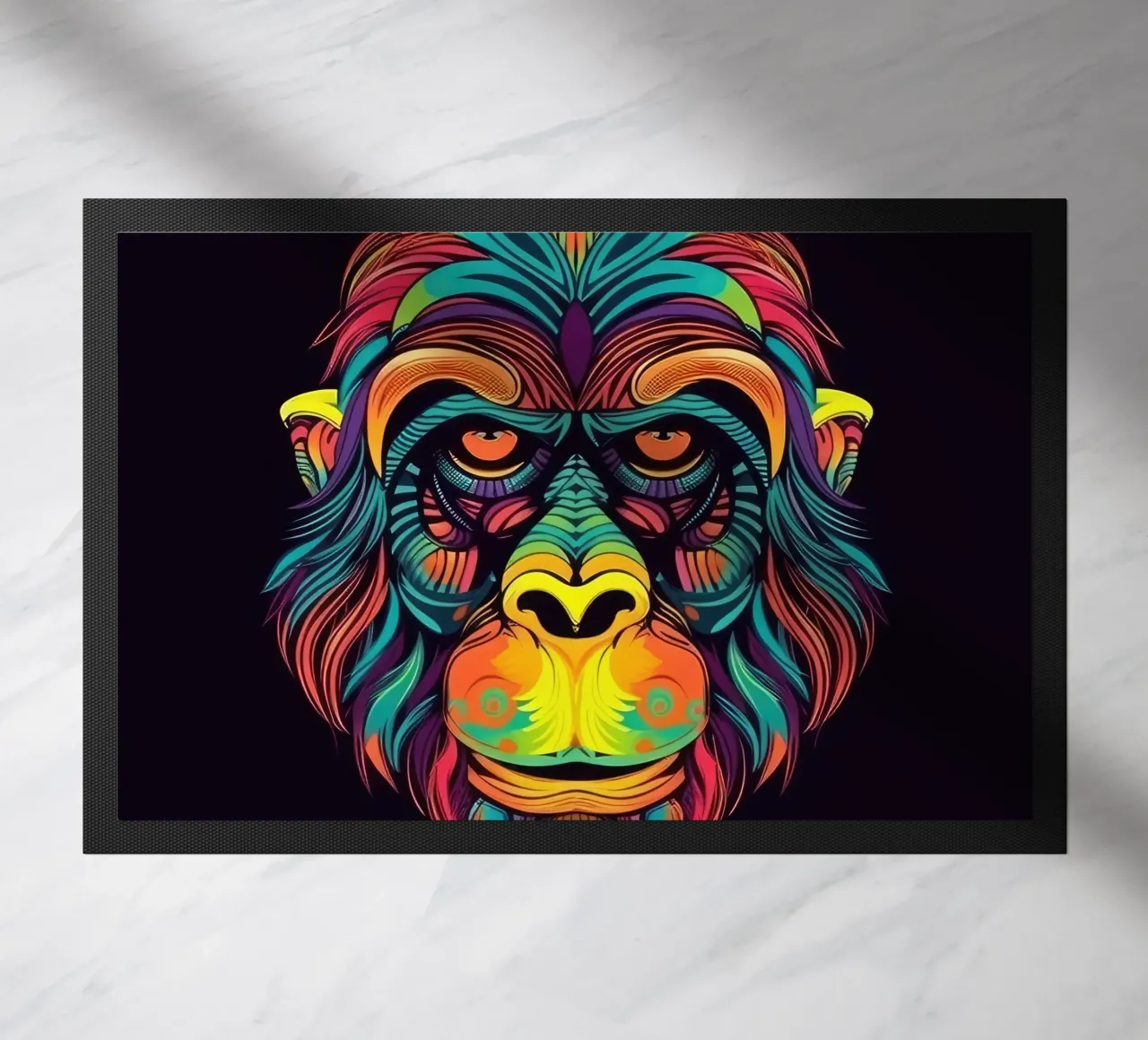 Tatoo Orangutan doormat by Animal Portraits