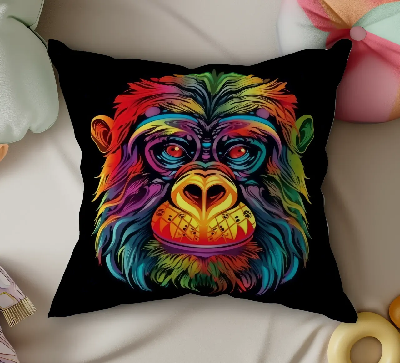 Orangutan Tatoo cuscino da Animal Portraits