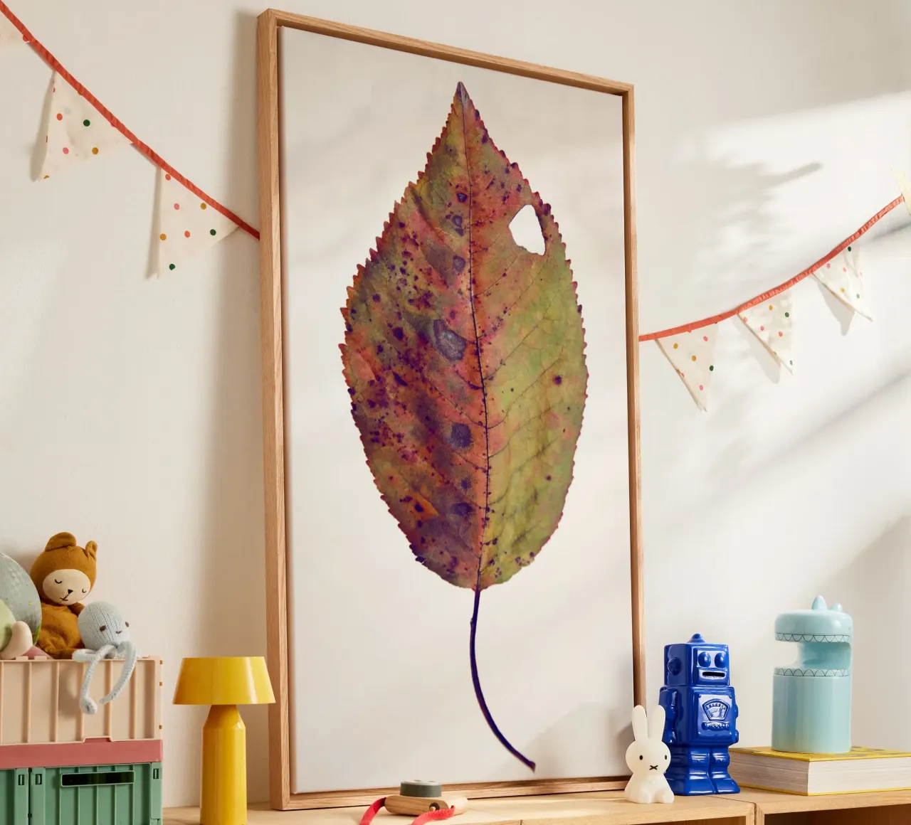 Cherry leaf canvas by Teresa André