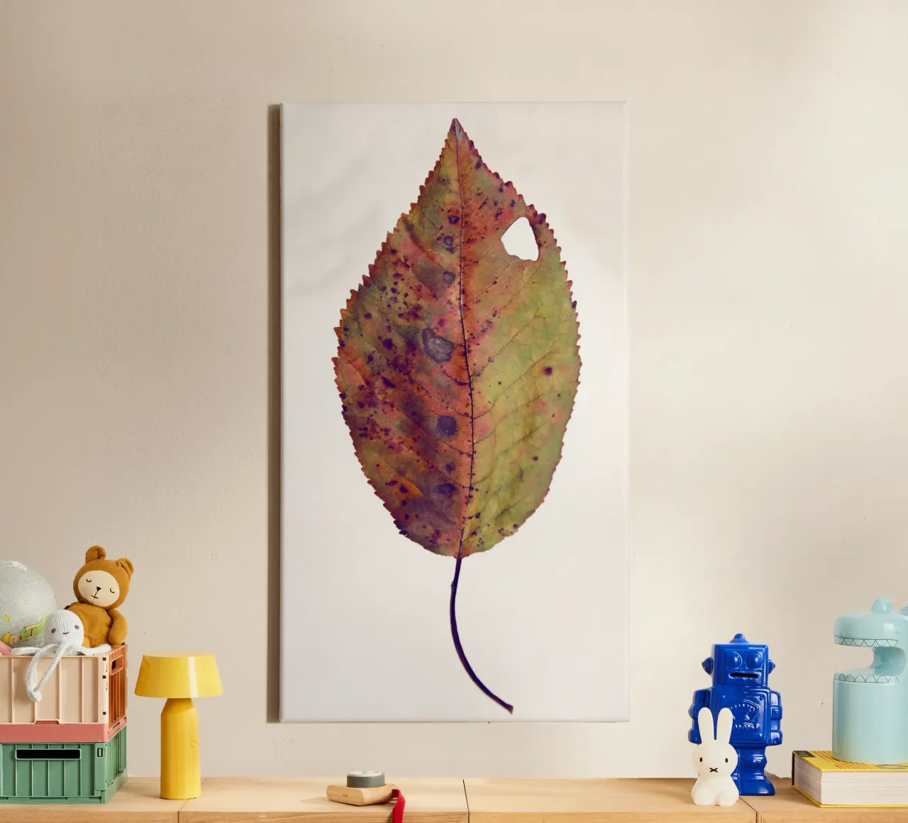 Cherry leaf canvas by Teresa André