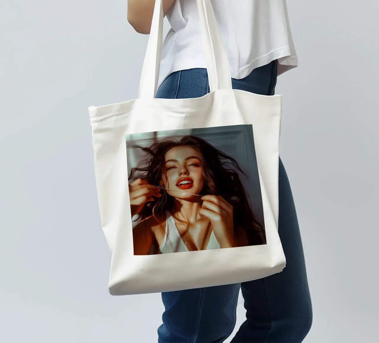 Dentist series - Floss your teeth borsa in juta da Synthaira