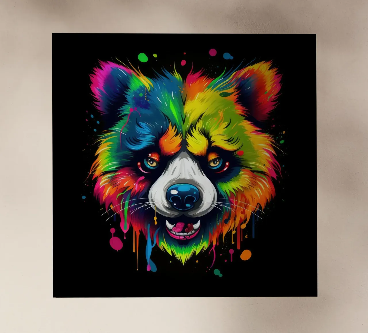 Tatoo Panda pellicola backlit da Animal Portraits