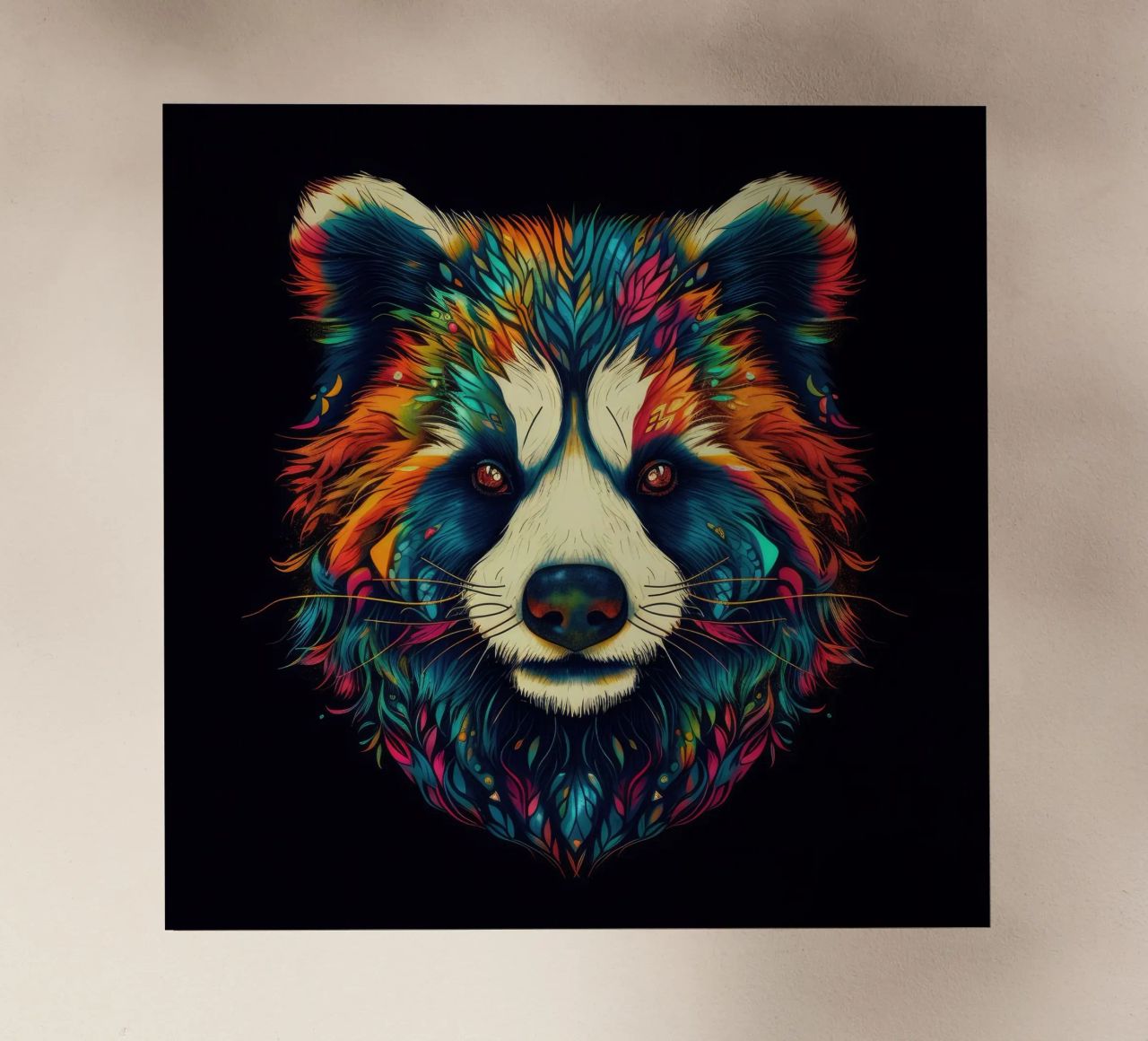 Tatoo Panda pellicola backlit da Animal Portraits