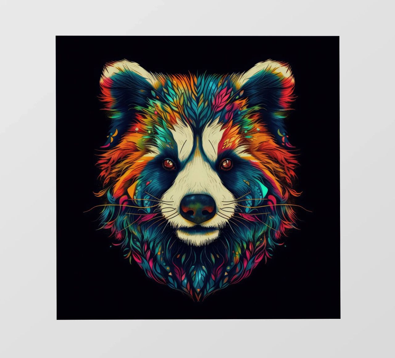 Tatoo Panda pellicola backlit da Animal Portraits