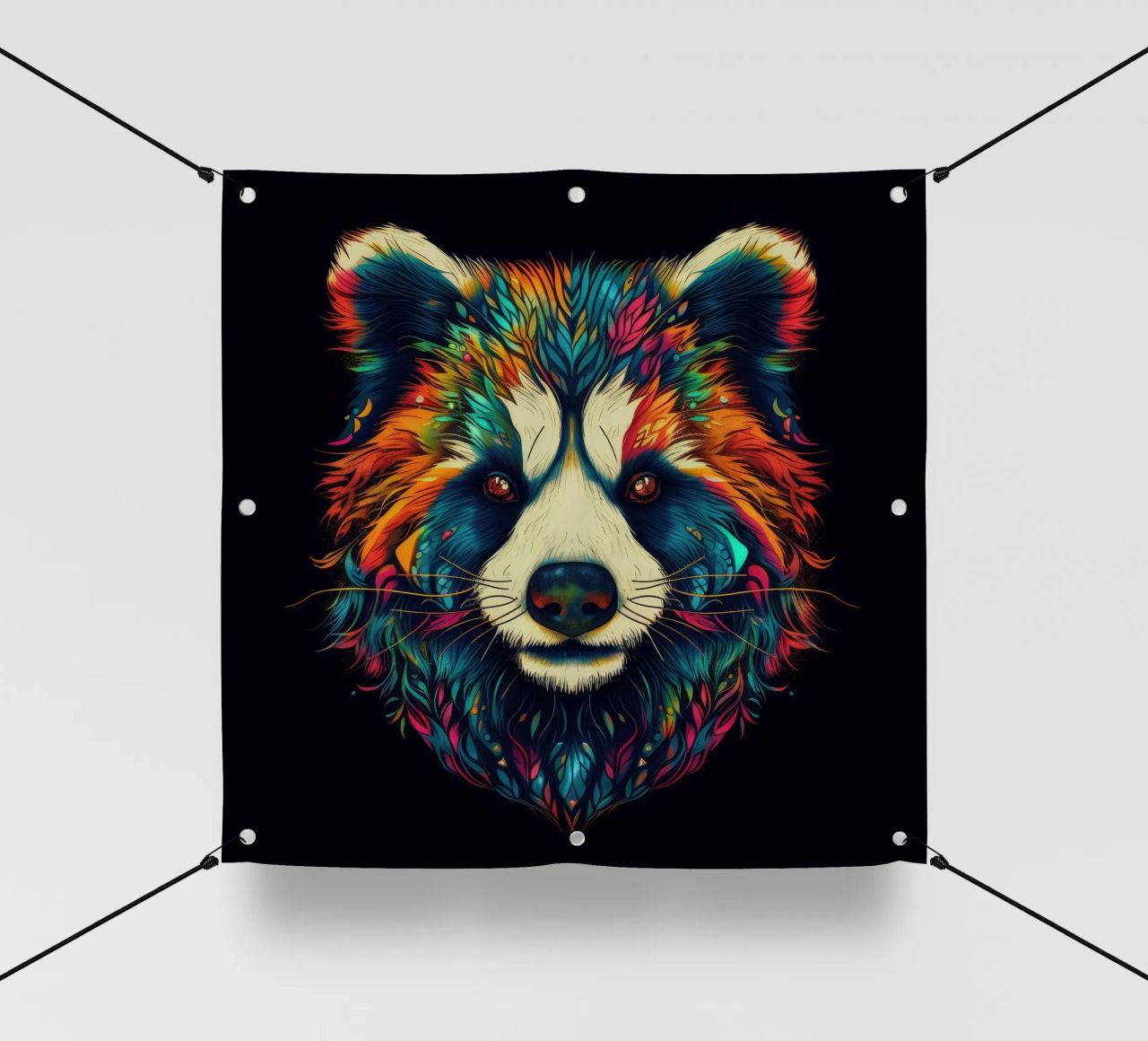 Tatoo Panda telo in pvc da Animal Portraits