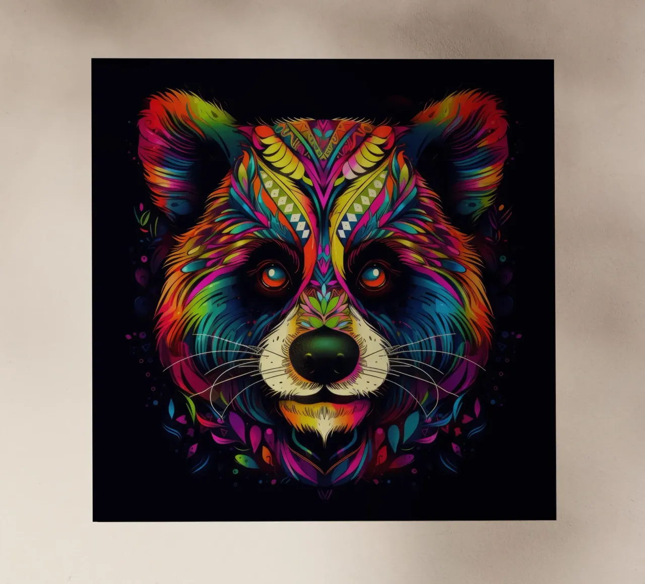Tatoo Panda pellicola backlit da Animal Portraits