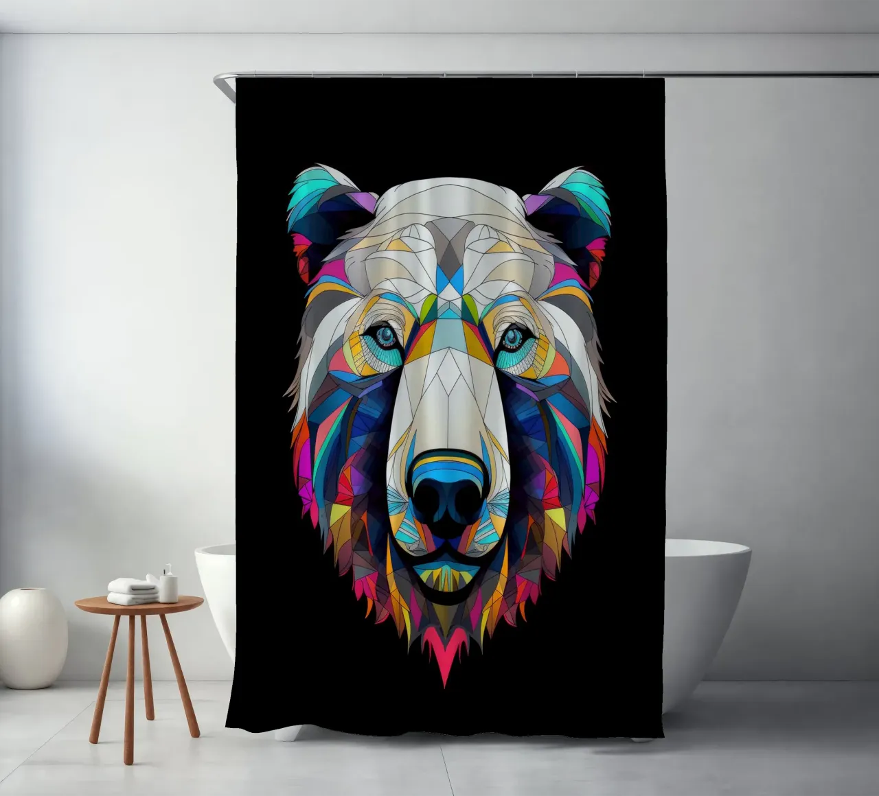 Orso polare tatoo tenda da doccia da Animal Portraits
