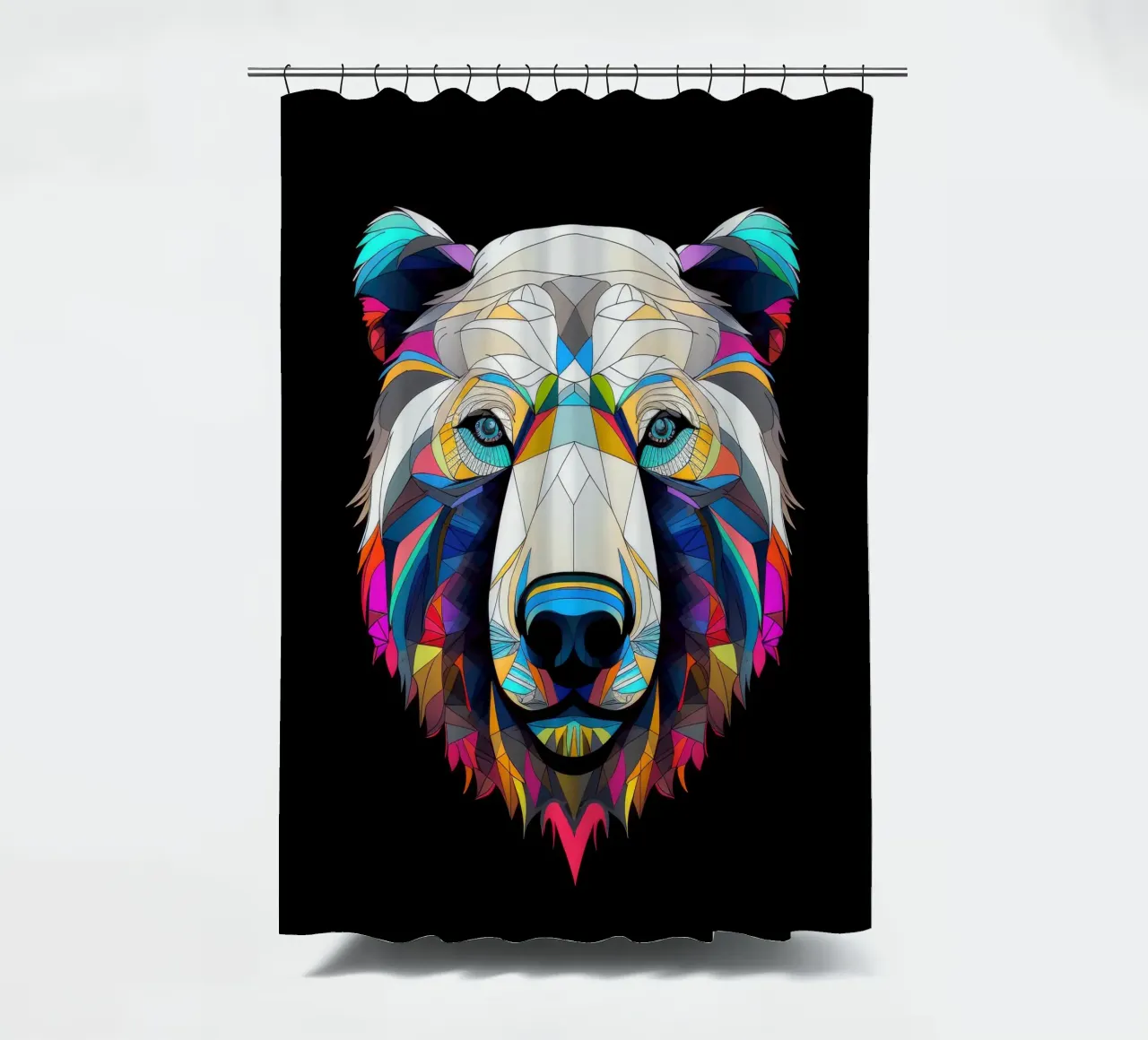 Orso polare tatoo tenda da doccia da Animal Portraits
