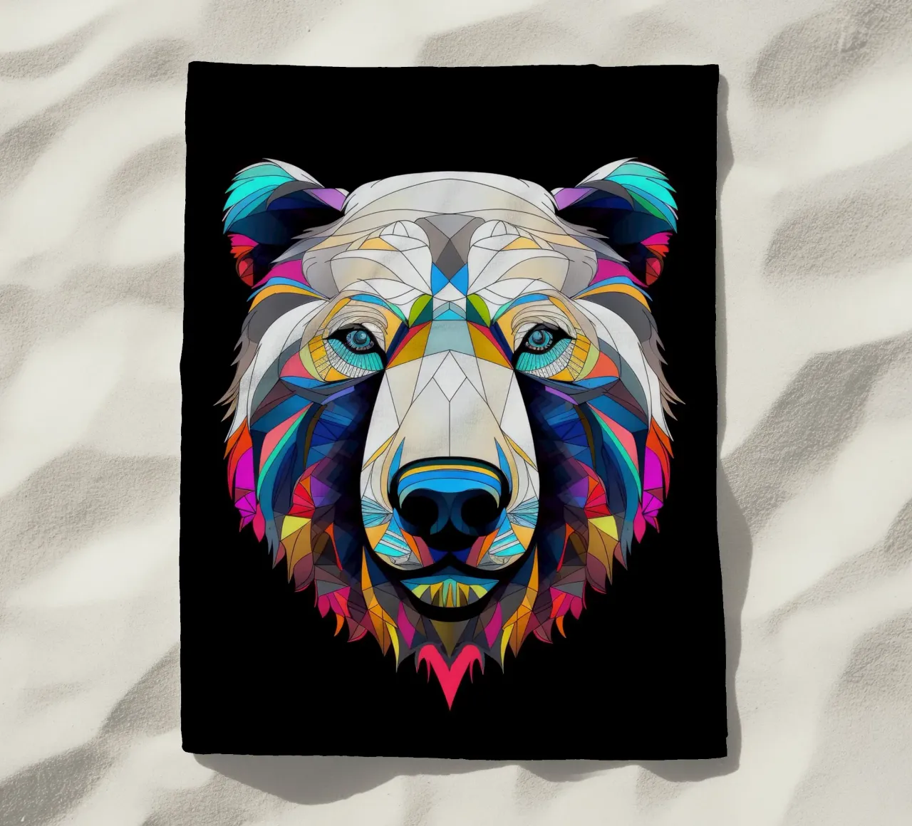 Orso polare tatoo telo mare da Animal Portraits