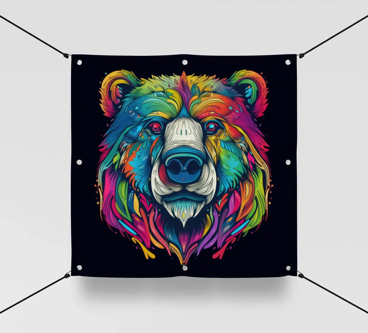 Orso polare tatoo telo in pvc da Animal Portraits