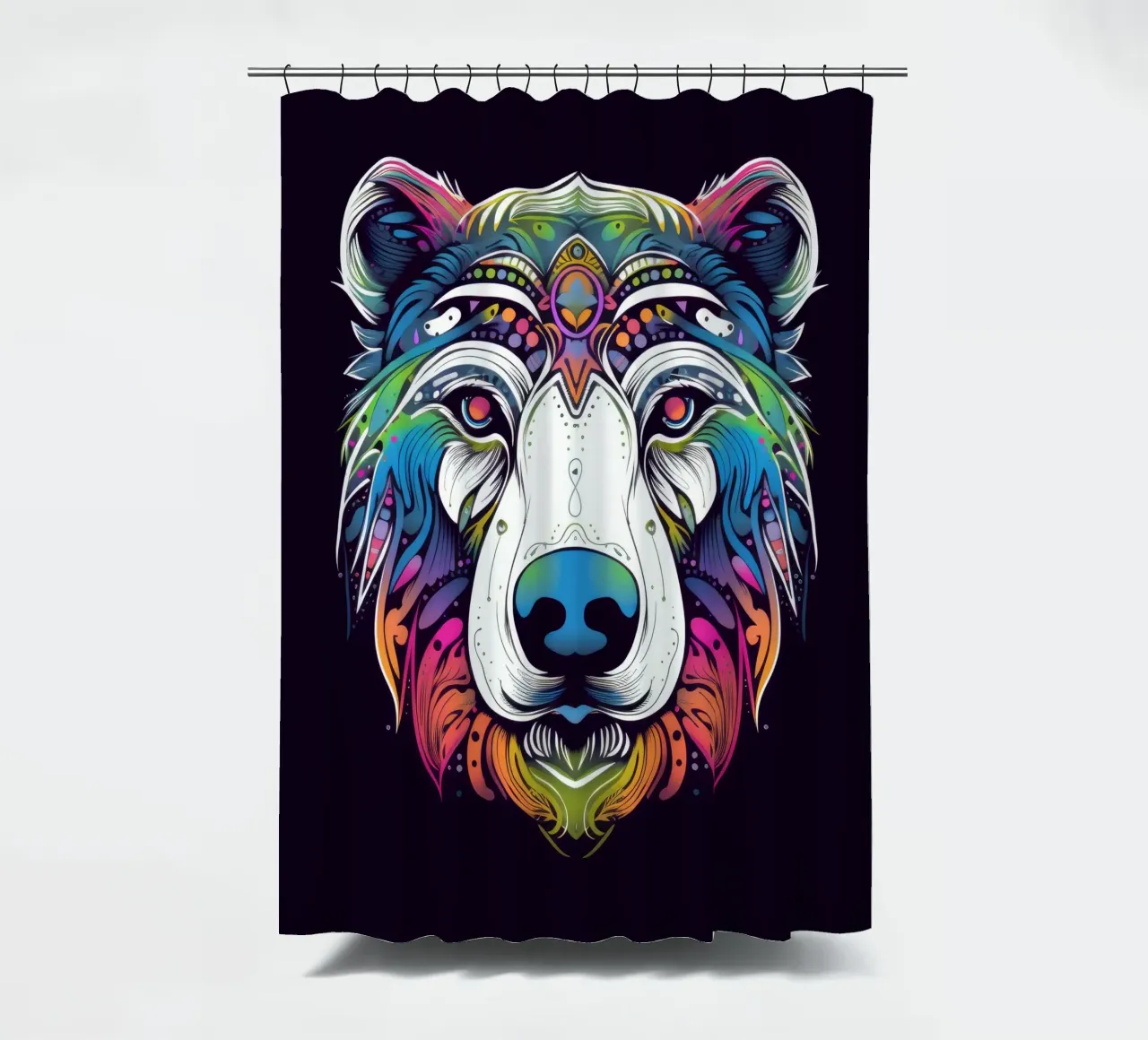 Orso polare tatoo tenda da doccia da Animal Portraits