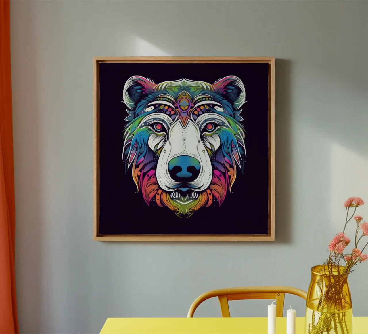 Orso polare tatoo tela da Animal Portraits