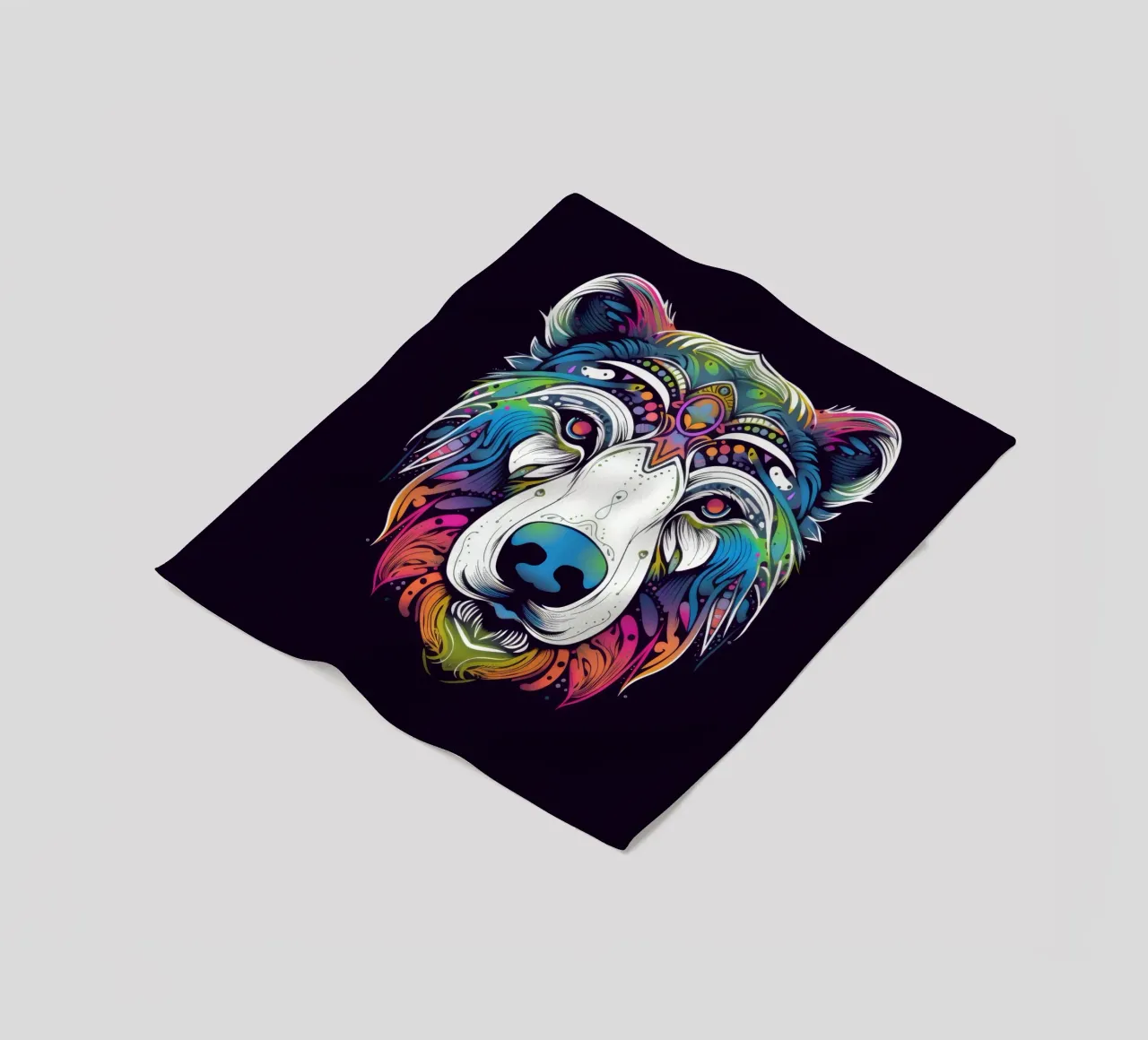 Orso polare tatoo coperta in pile da Animal Portraits