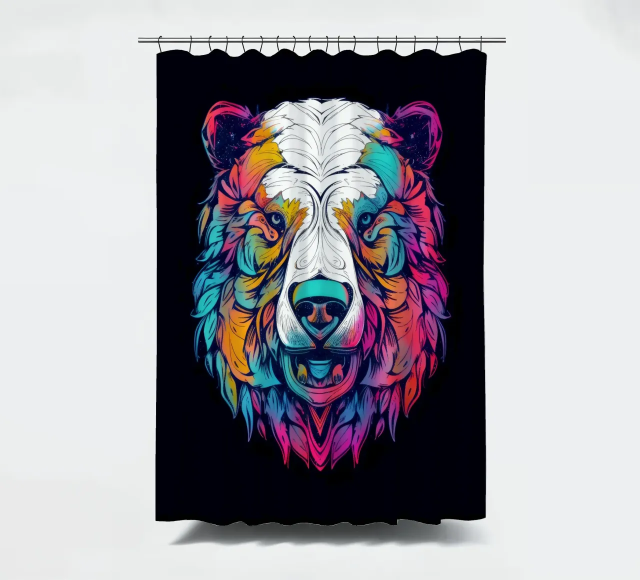 Orso polare tatoo tenda da doccia da Animal Portraits