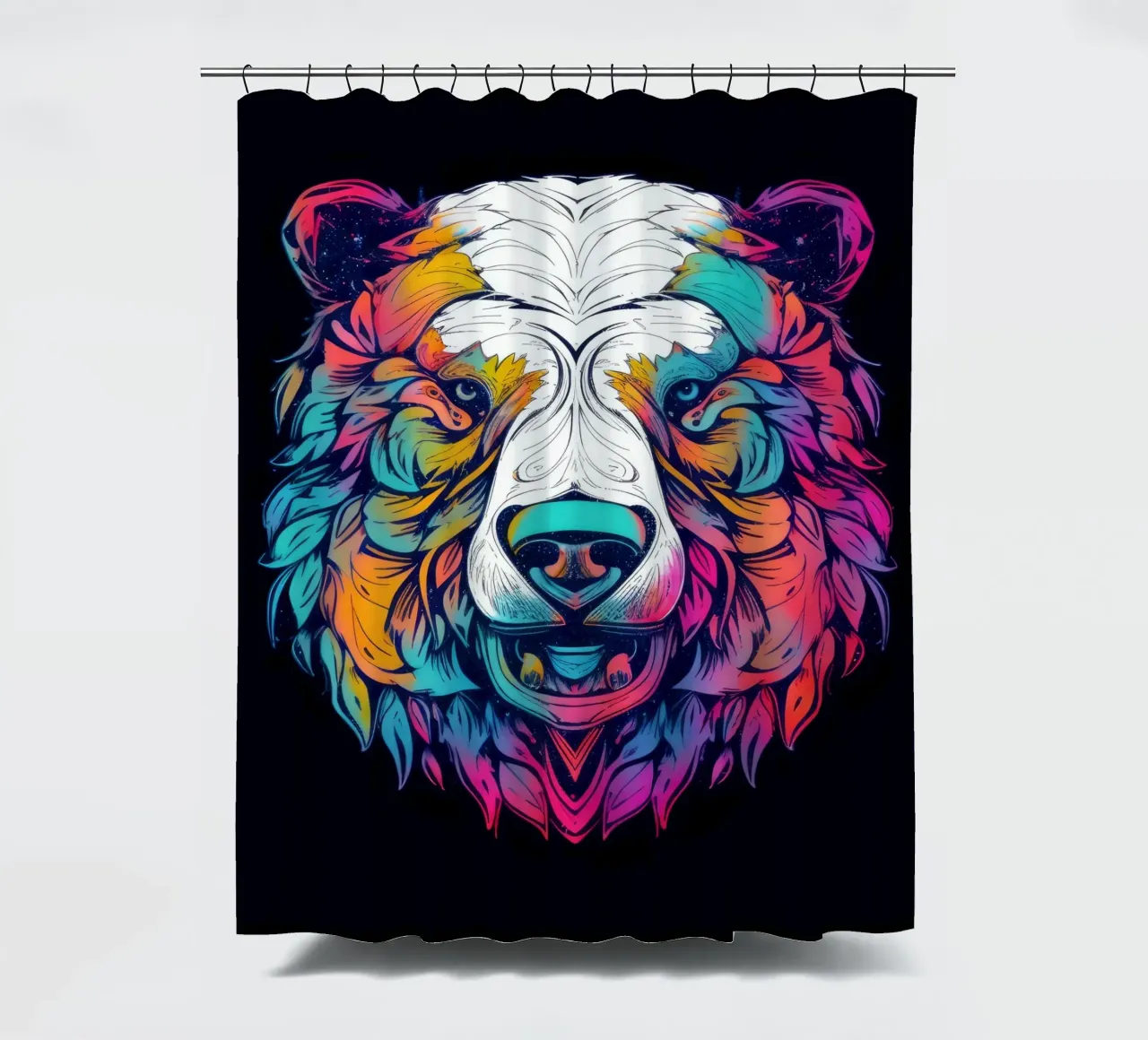 Orso polare tatoo tenda da doccia da Animal Portraits
