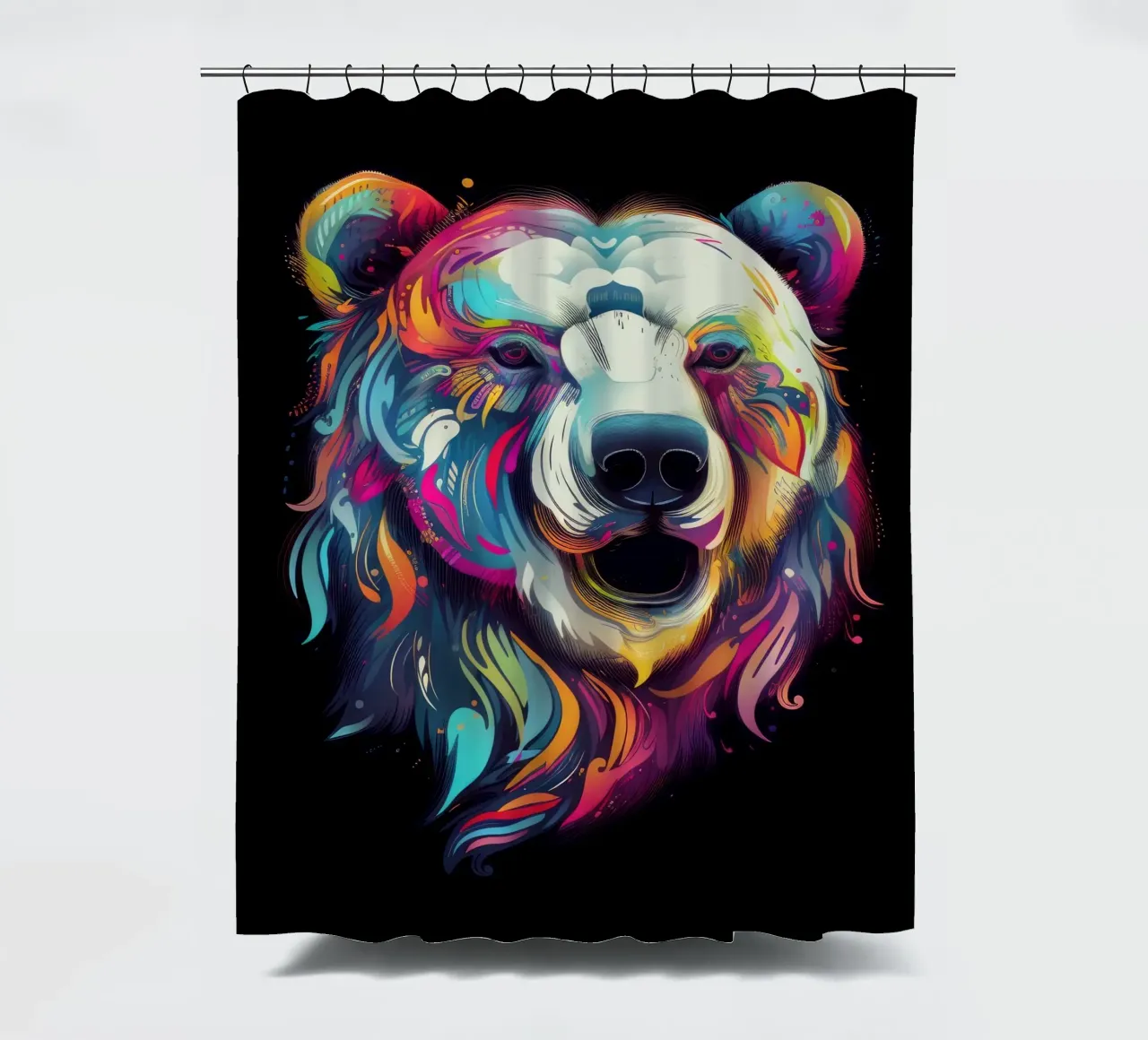 Orso polare tatoo tenda da doccia da Animal Portraits