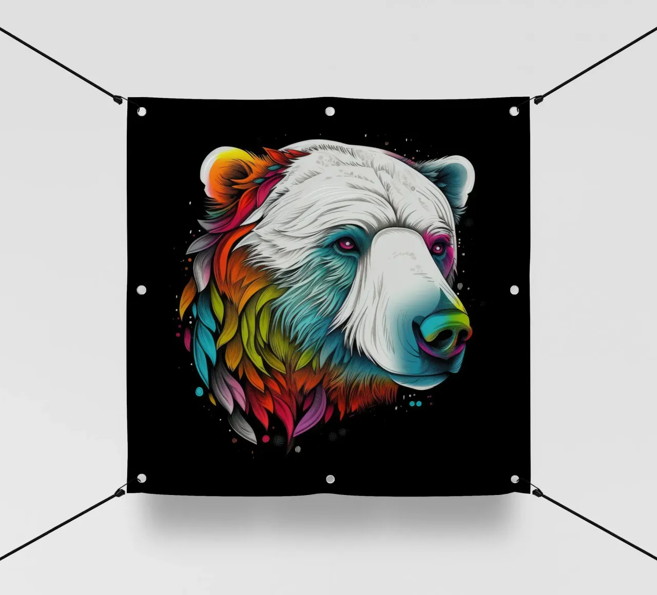 Orso polare tatoo telo in pvc da Animal Portraits