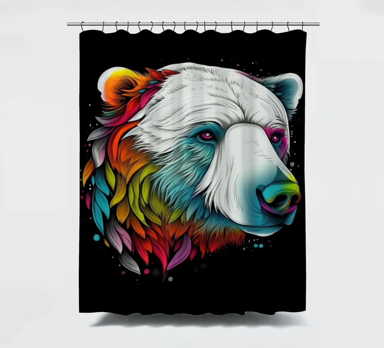 Orso polare tatoo tenda da doccia da Animal Portraits