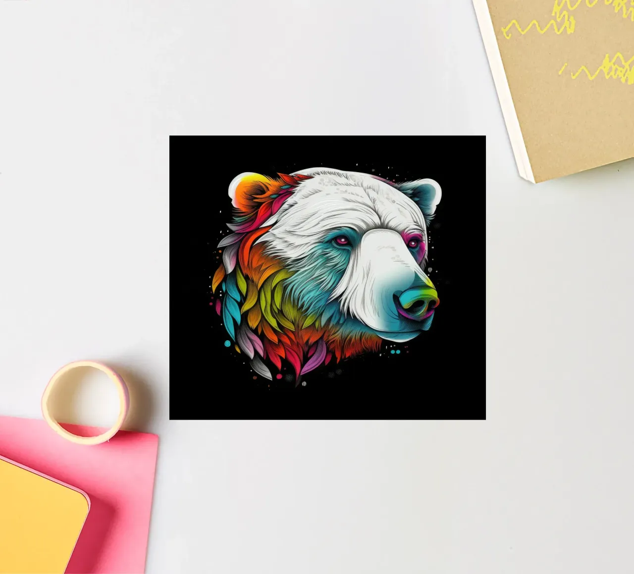 Orso polare tatoo adesivo da Animal Portraits