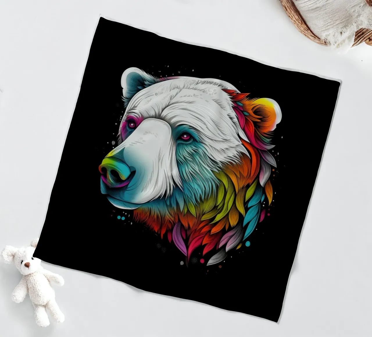 Orso polare tatoo coperta in pile da Animal Portraits