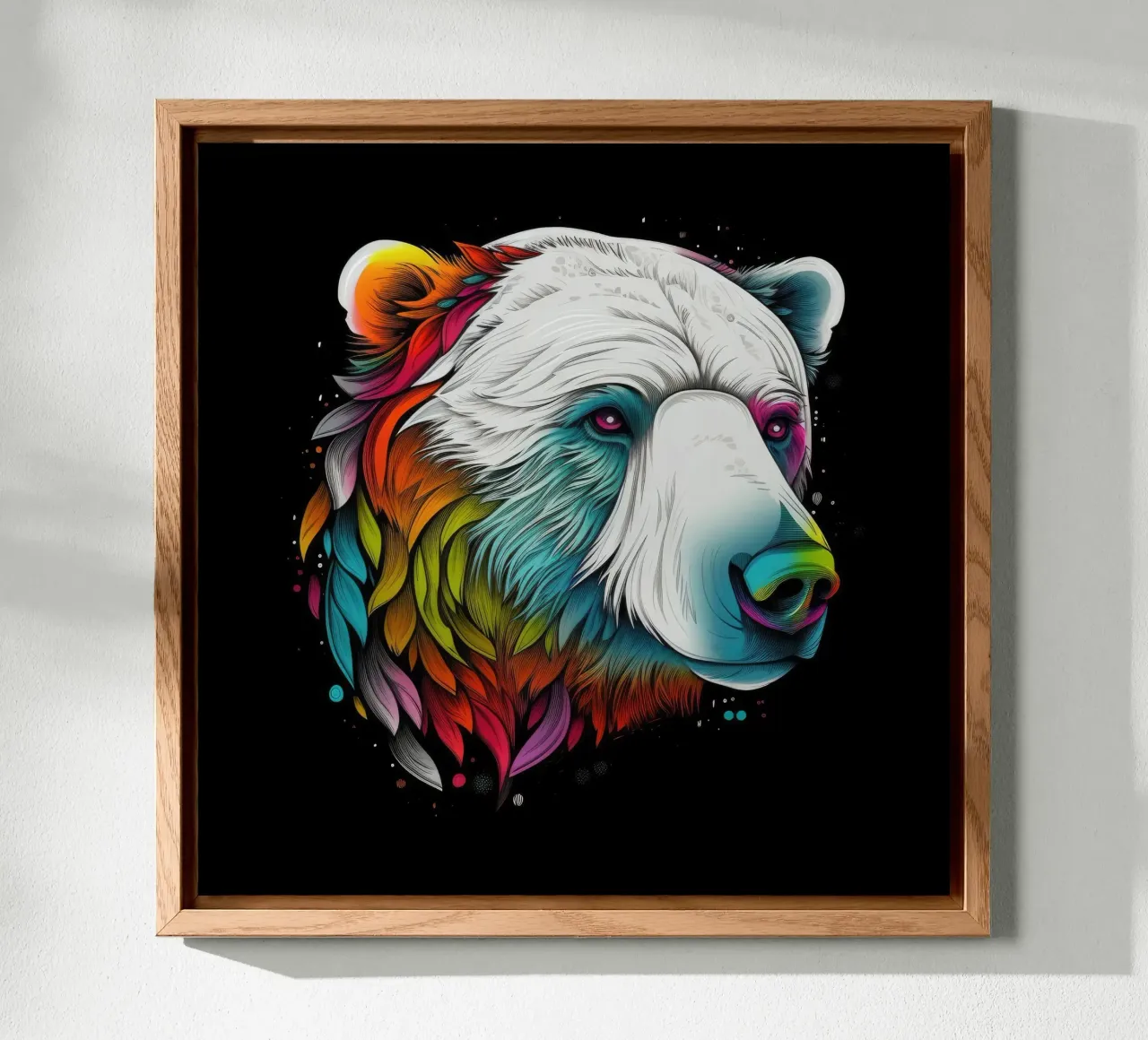 Orso polare tatoo alluminio dibond da Animal Portraits