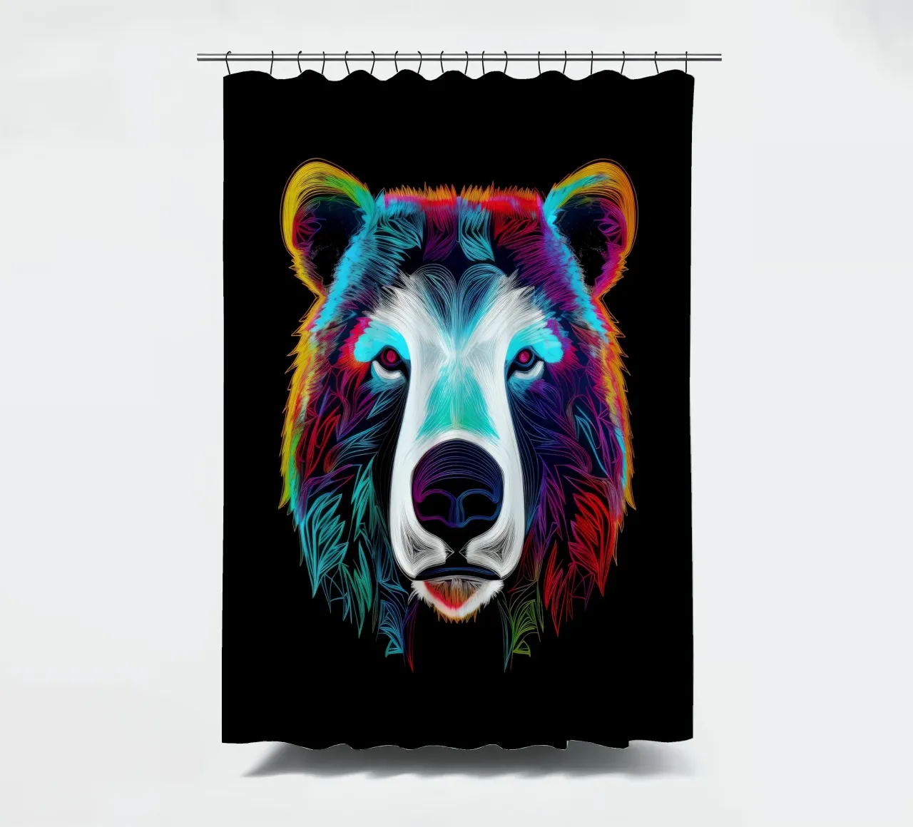 Orso polare tatoo tenda da doccia da Animal Portraits
