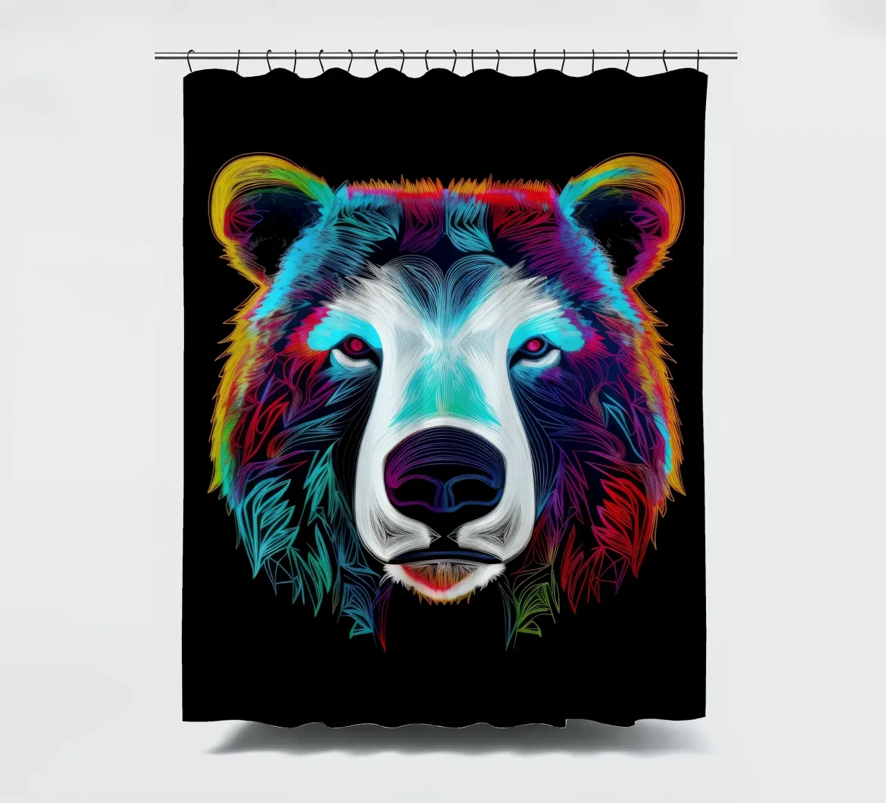 Orso polare tatoo tenda da doccia da Animal Portraits