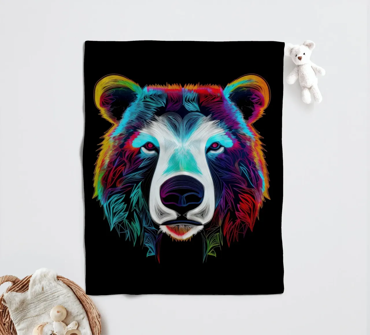 Orso polare tatoo coperta in pile da Animal Portraits