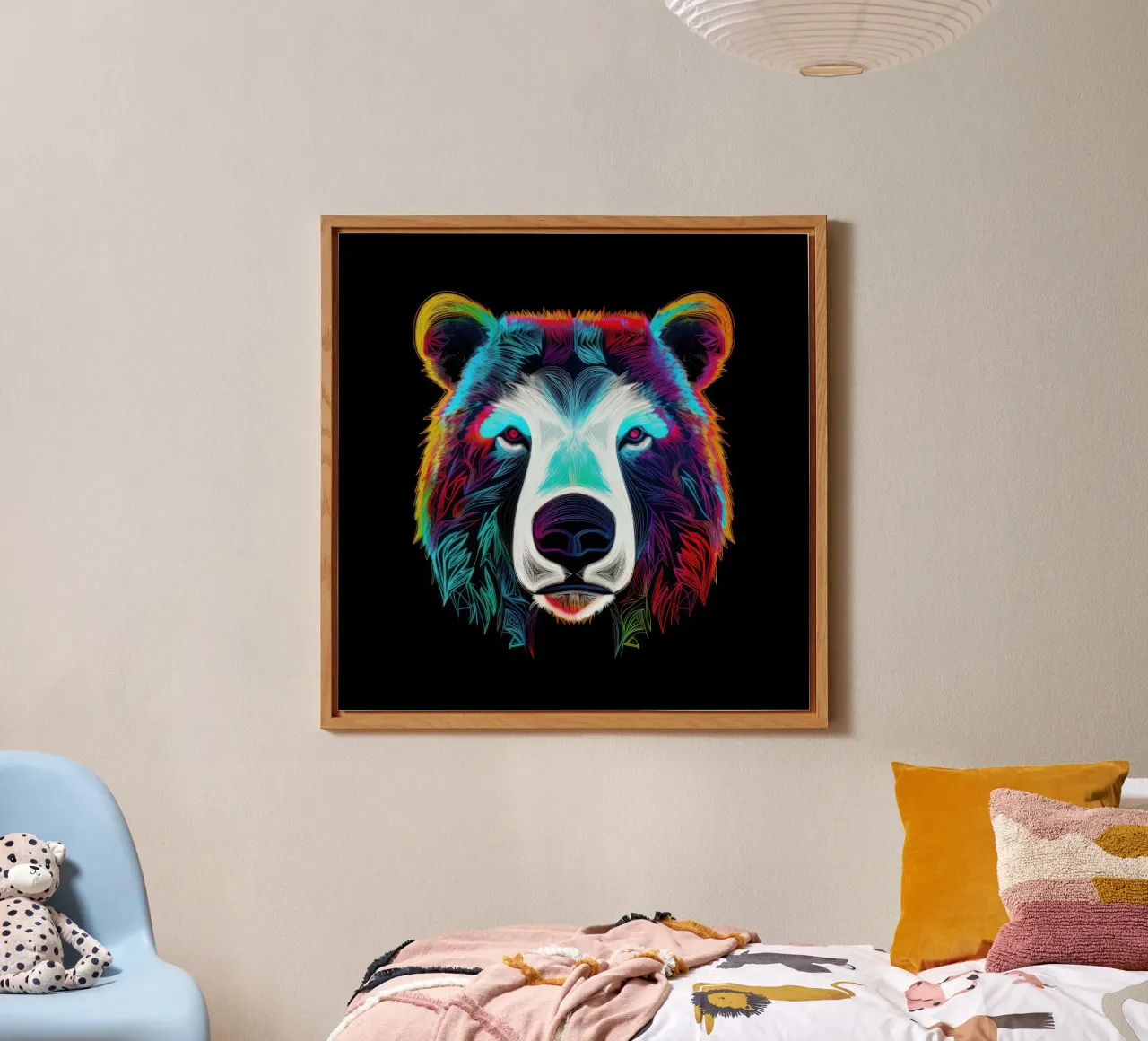 Orso polare tatoo alluminio dibond da Animal Portraits