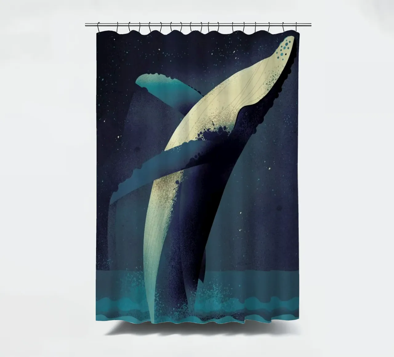 Humpback Whale shower curtain by Dieter Braun