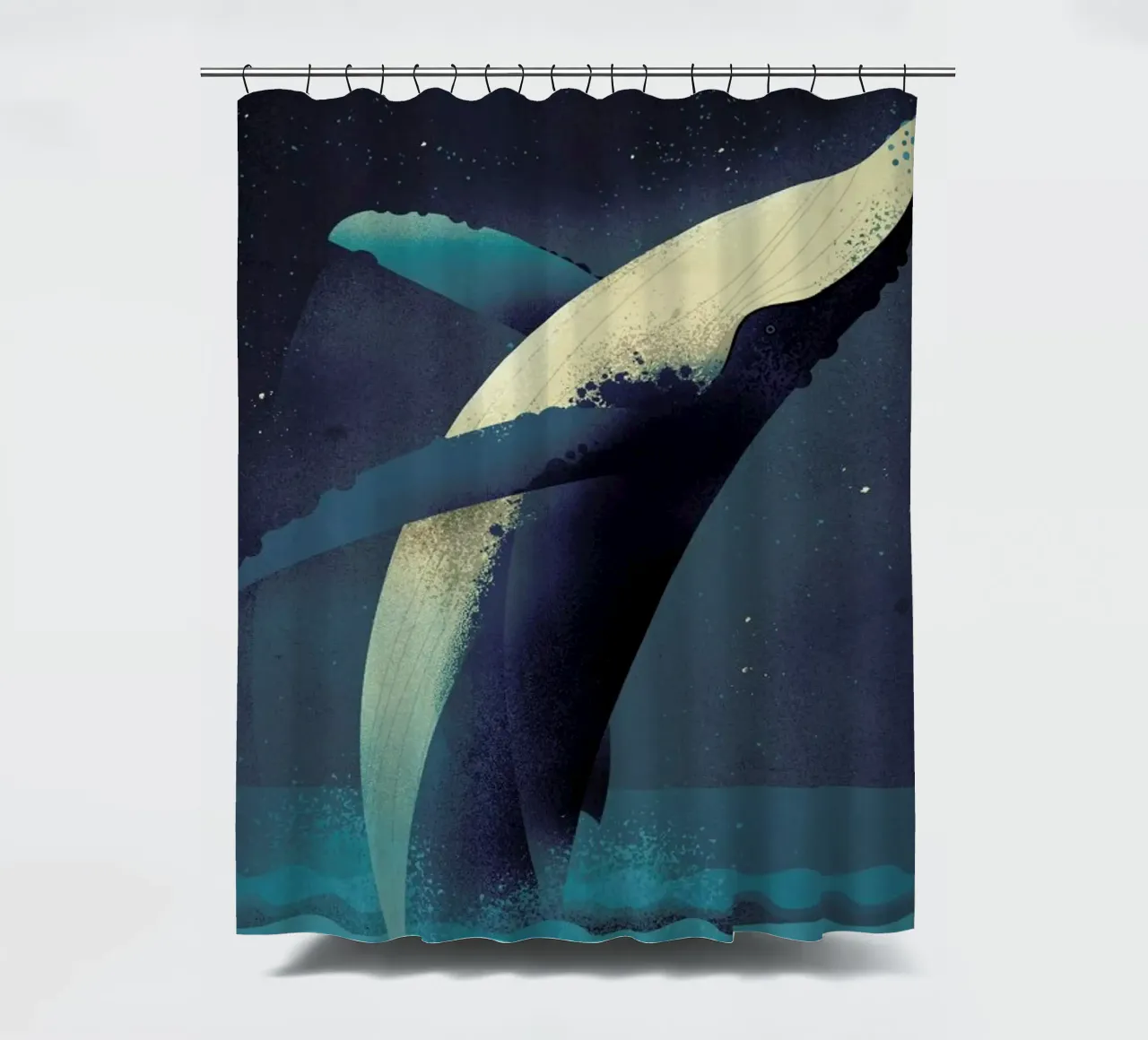 Humpback Whale shower curtain by Dieter Braun