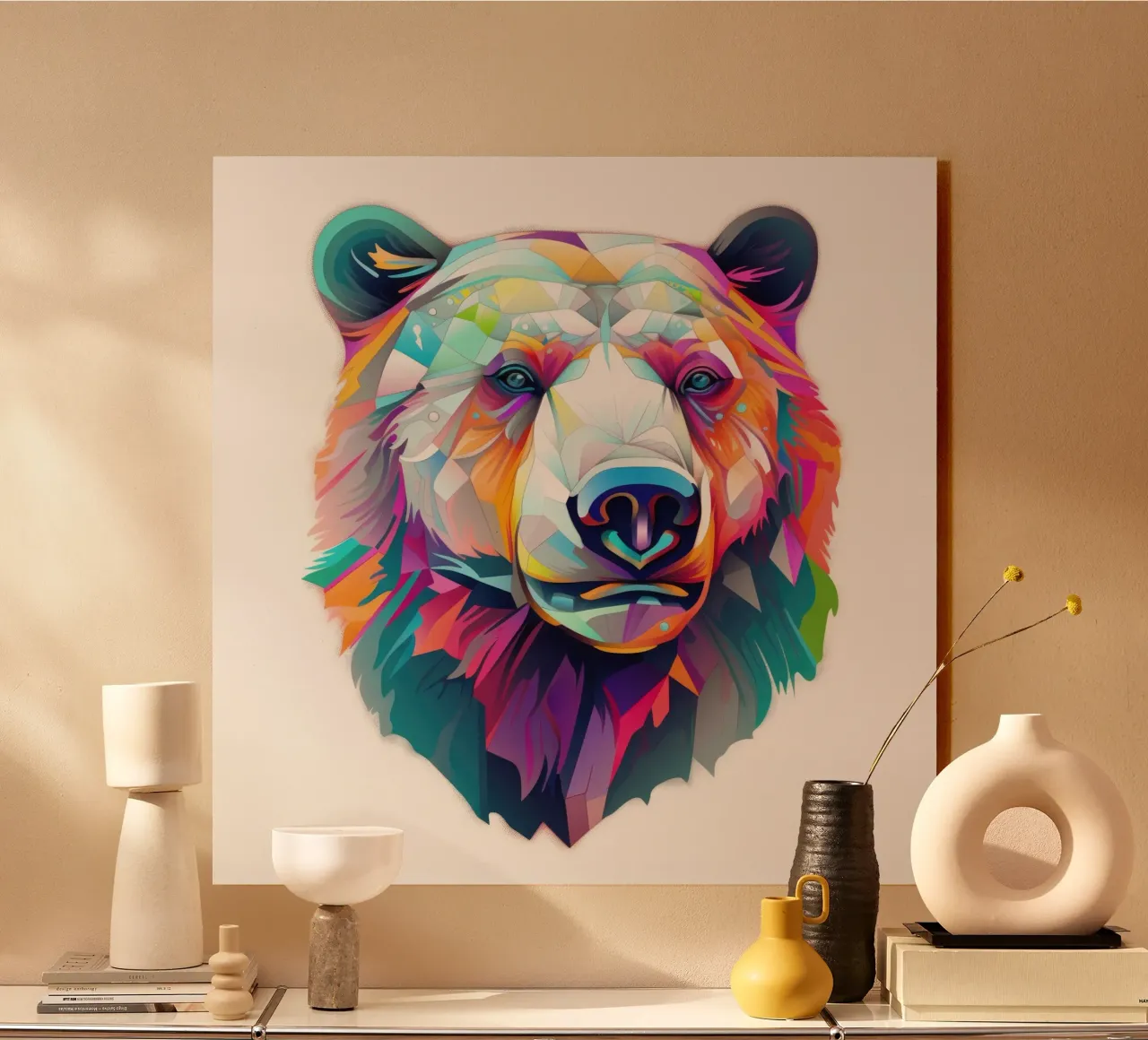 Orso polare tatoo alluminio dibond da Animal Portraits