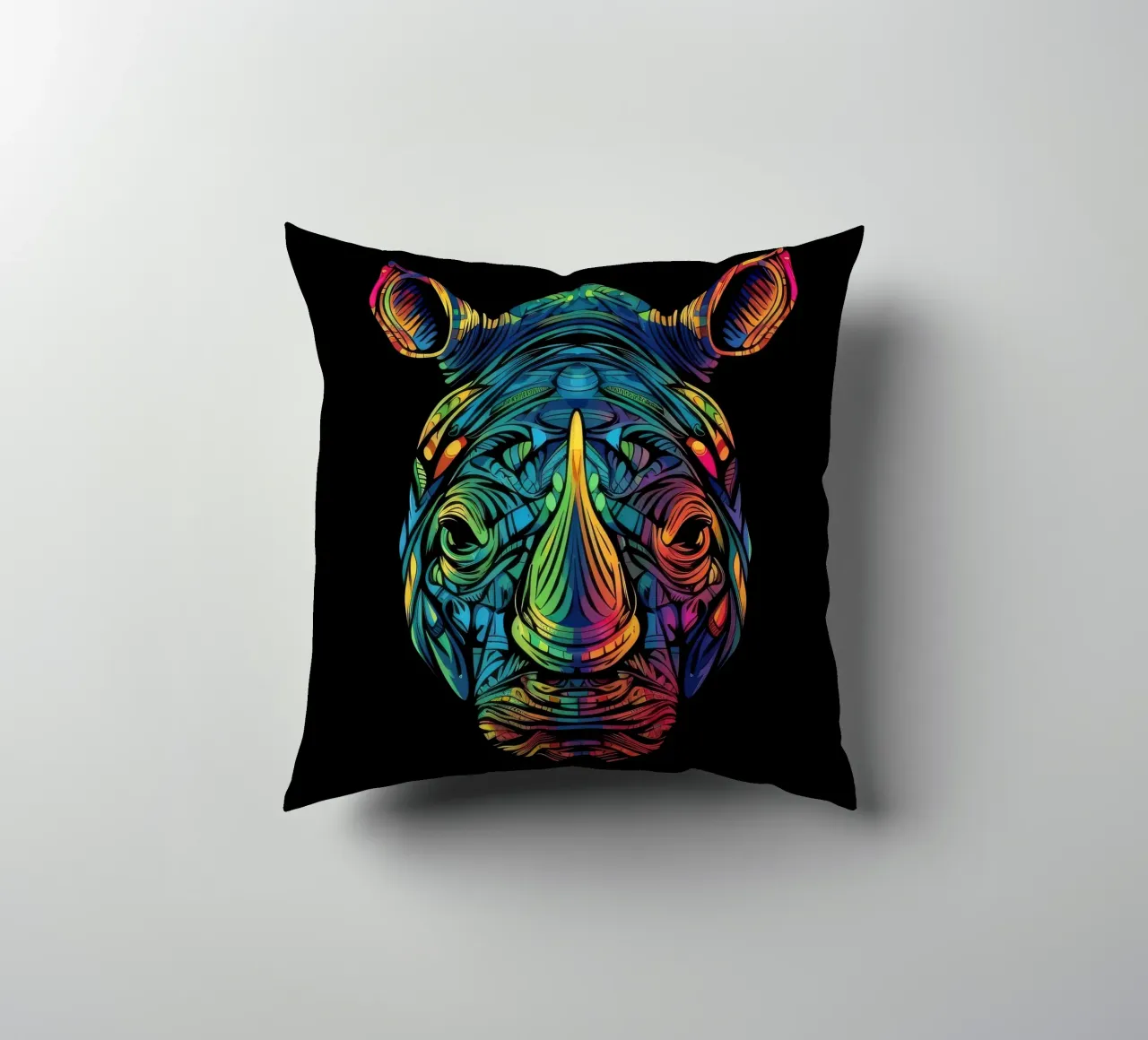Rinoceronte Tatoo cuscino da Animal Portraits