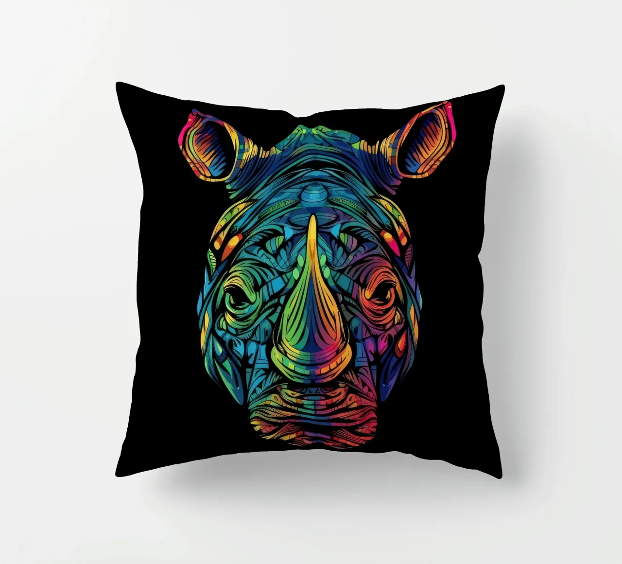 Rinoceronte Tatoo cuscino da Animal Portraits