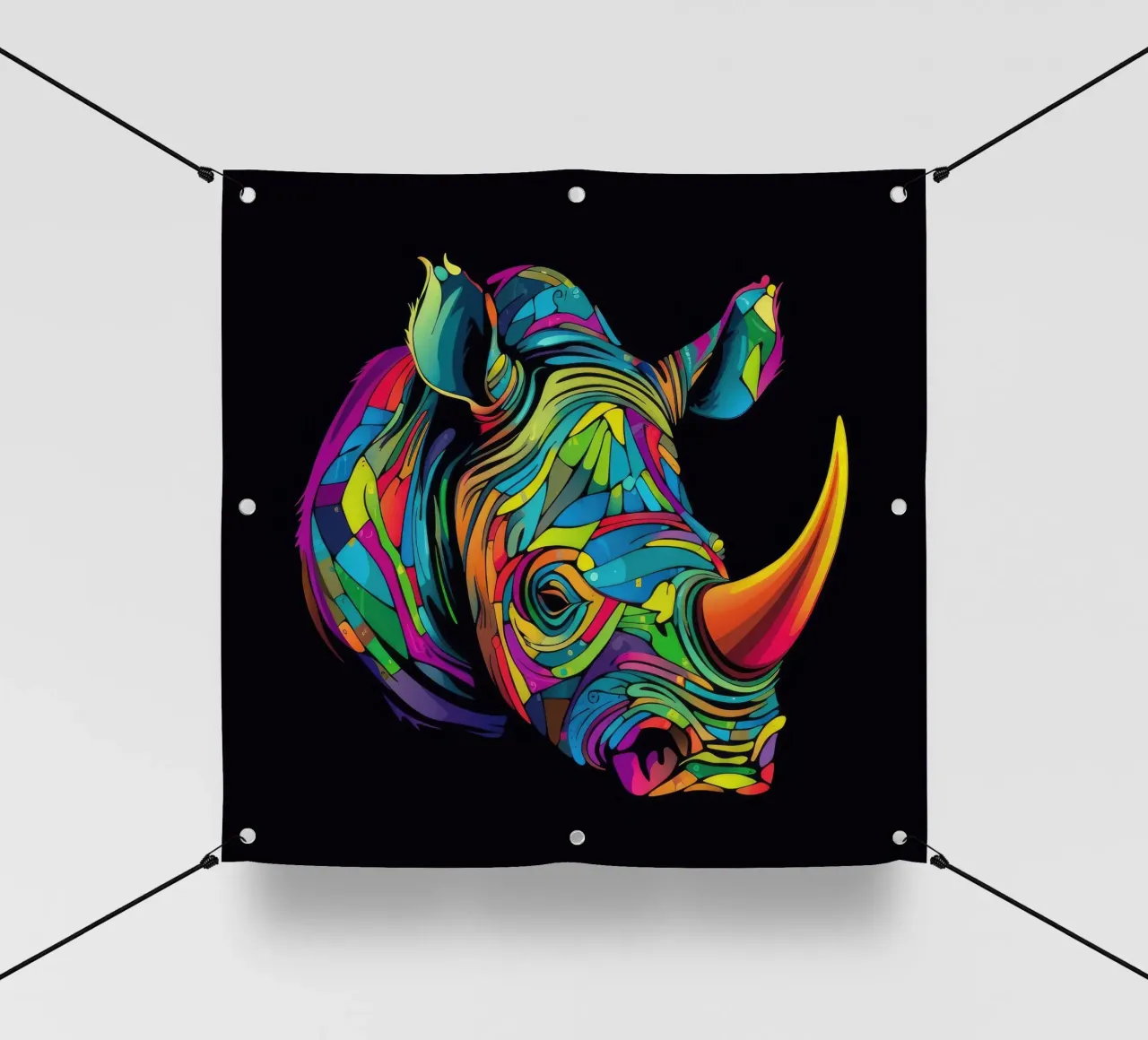 Rinoceronte Tatoo telo in pvc da Animal Portraits