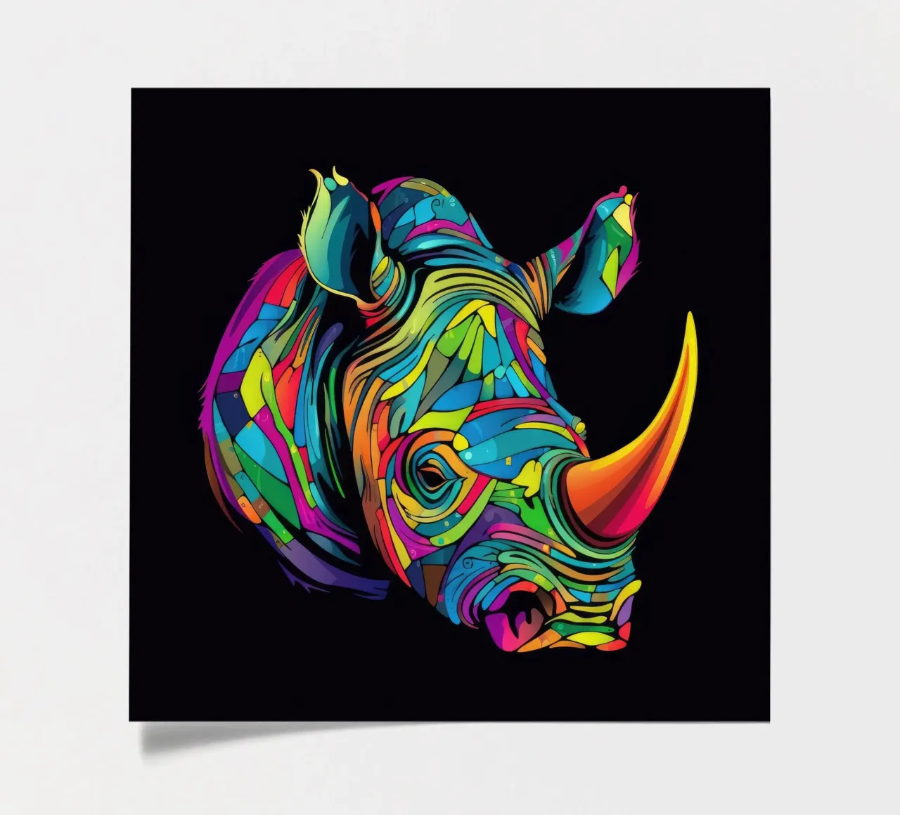Tatoo Nashorn Stickerbogen von Animal Portraits