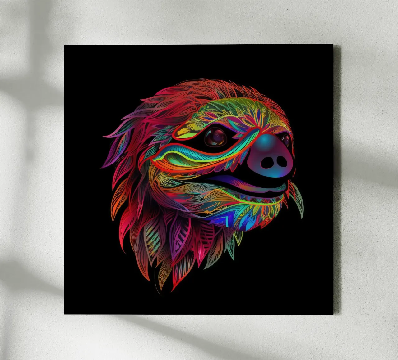 Tatoo Sloth canvas by Animal Portraits