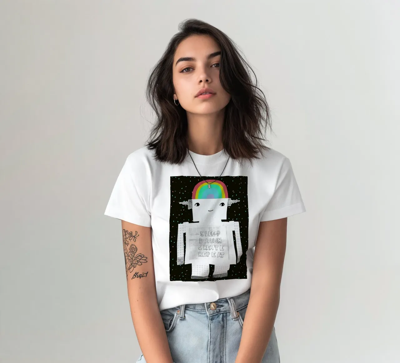 Sleep Laugh Create t-shirt da treechild
