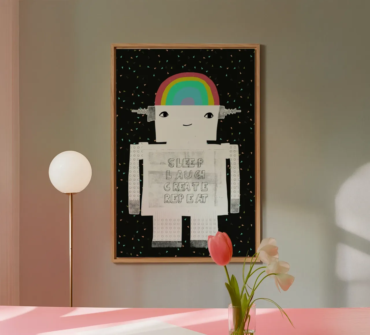 Sleep Laugh Create alluminio dibond da treechild