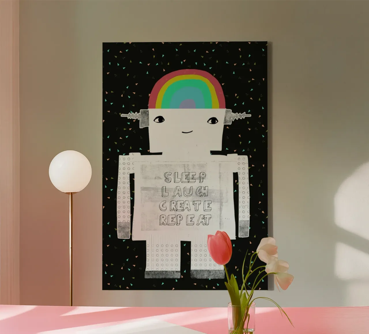 Sleep Laugh Create tela con Cornice a cassetta da treechild