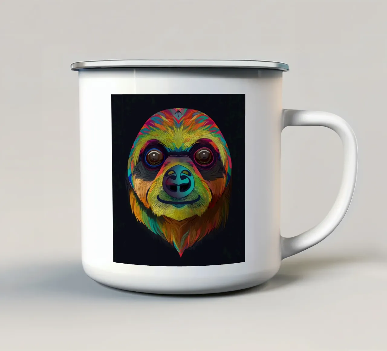 Bradipo Tatoo tazza in smalto da Animal Portraits