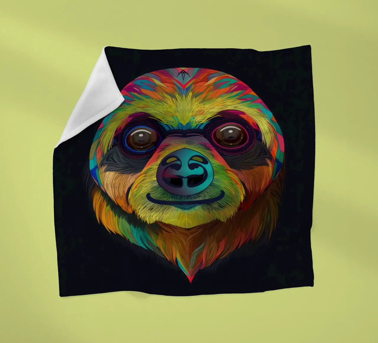 Tatoo Sloth fleece blanket by Animal Portraits